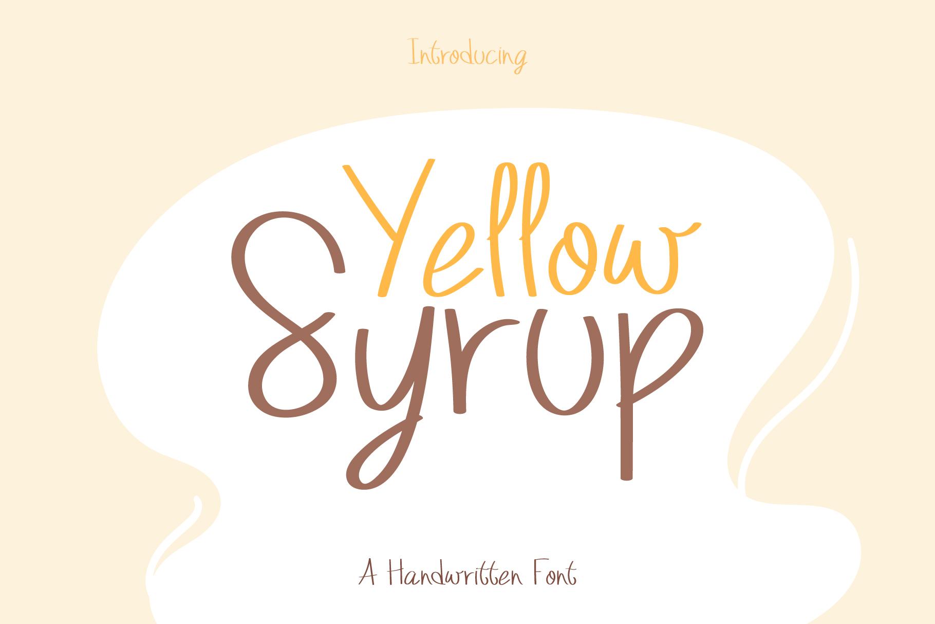 Yellow Syrup Font