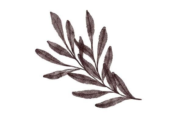 Hand Painted Greenery Leaf Foliage