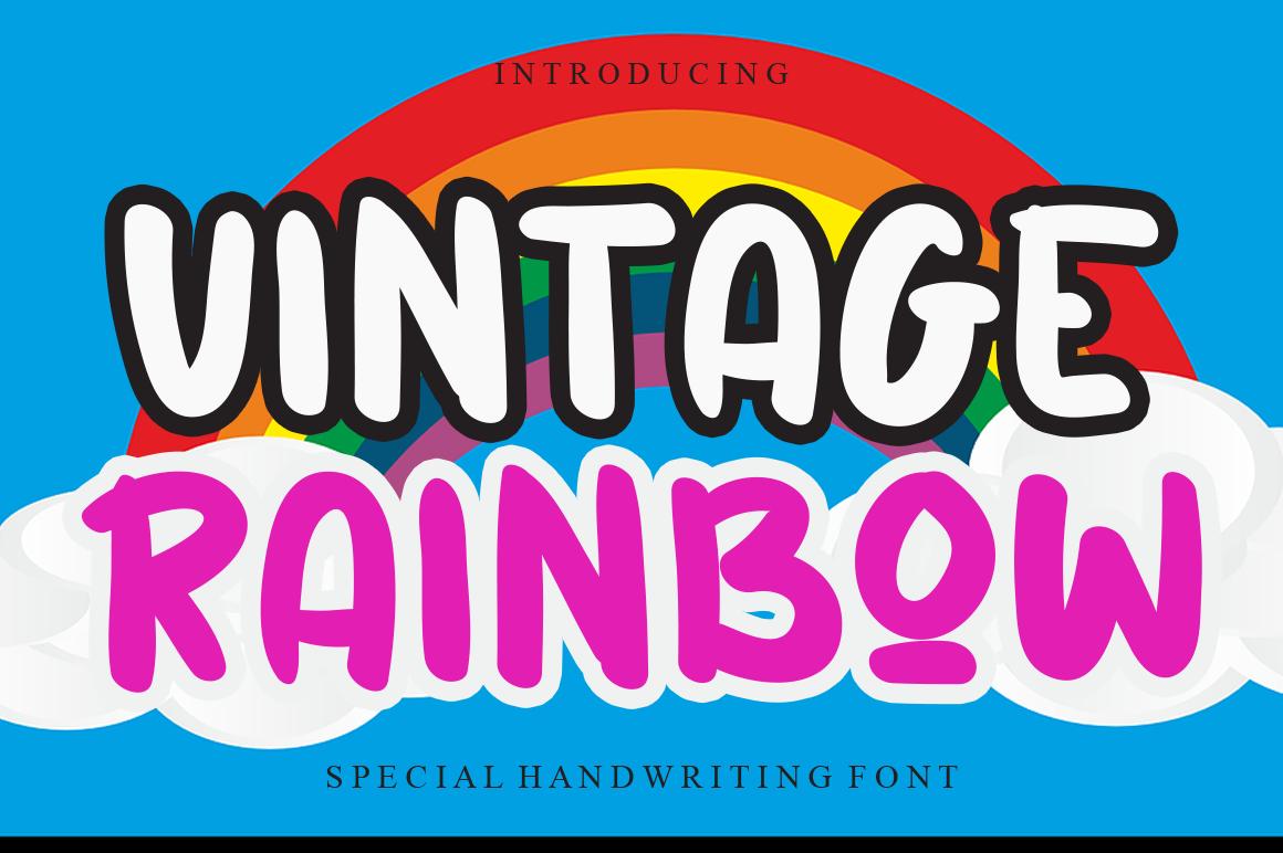 Vintage Rainbow Font
