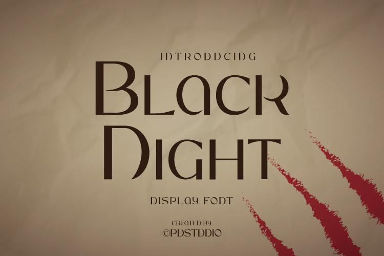 Black Night Font