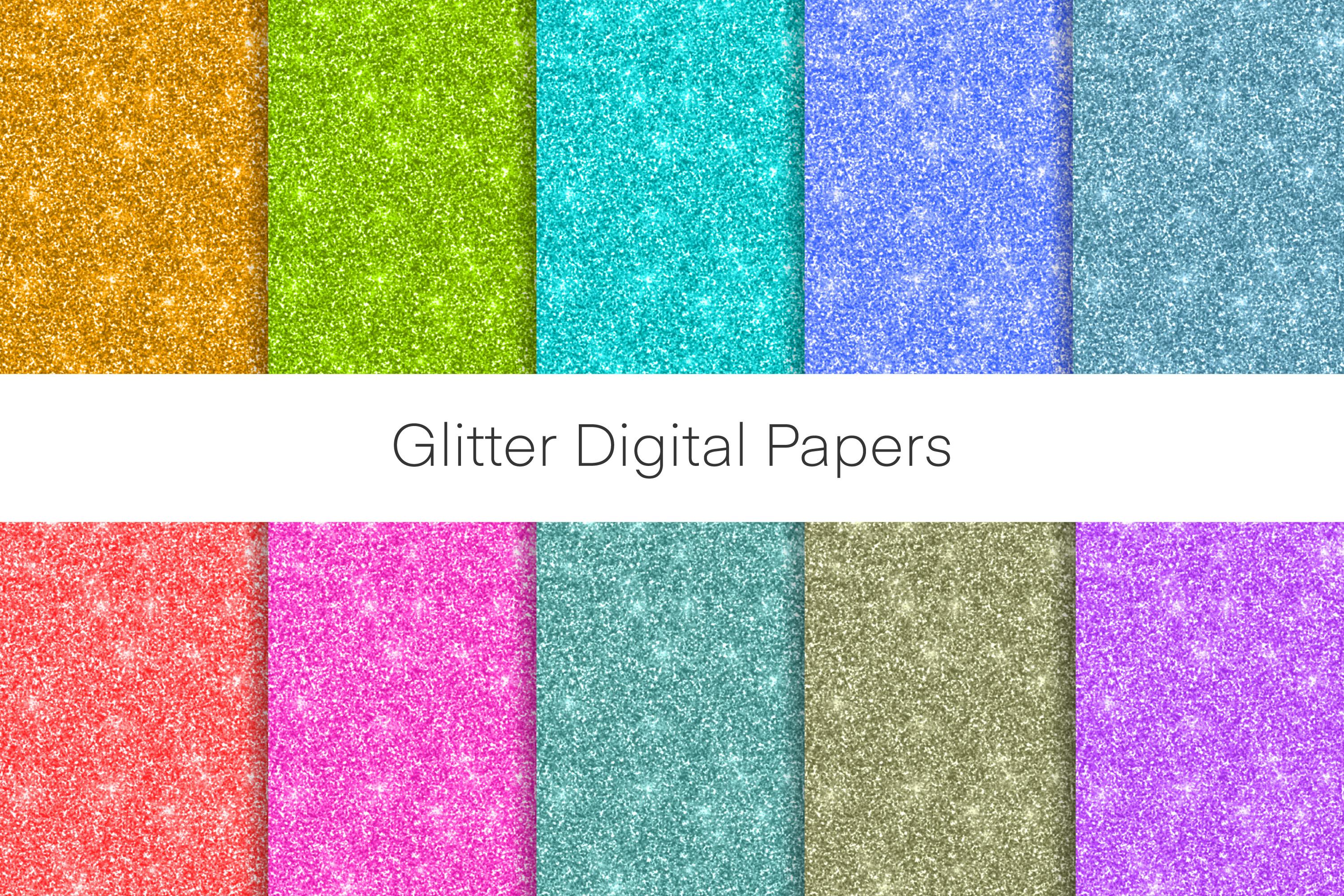 Glitter Digital Papers Set
