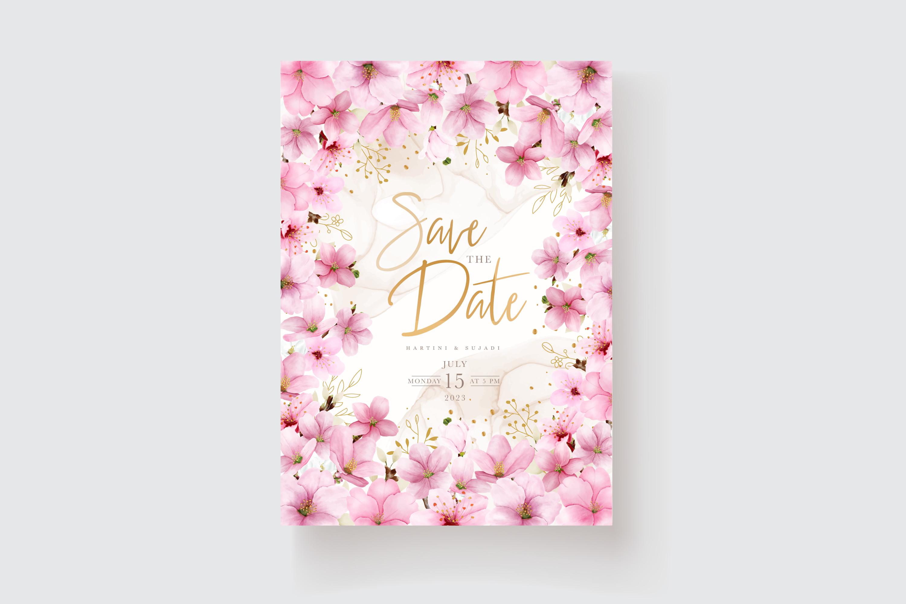 Cherry Blossom Wedding Card Set