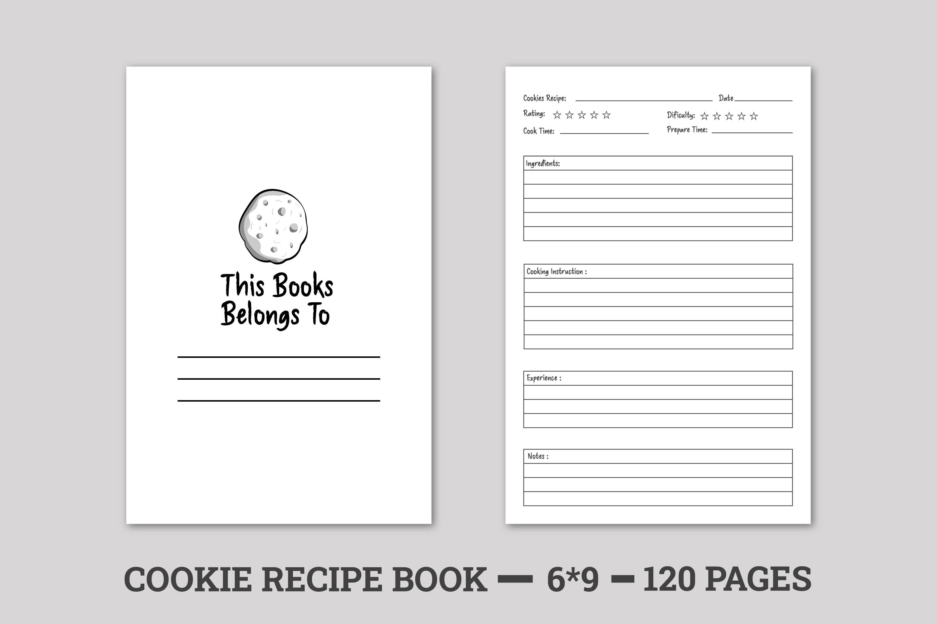 Cookies Recipe Log Book Interior