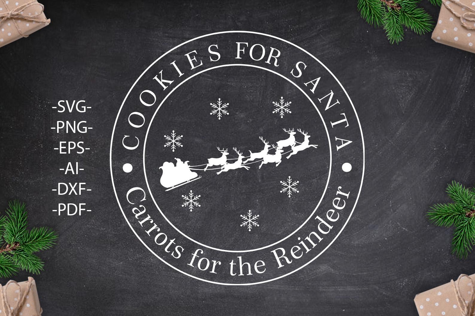 Cookies for Santa Svg, Christmas Svg