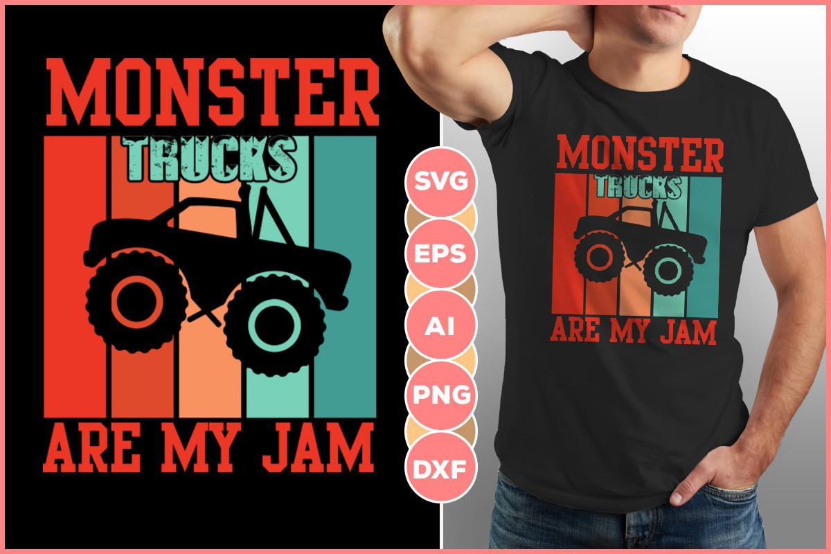 Monster Truck Are My Jam Design Lover