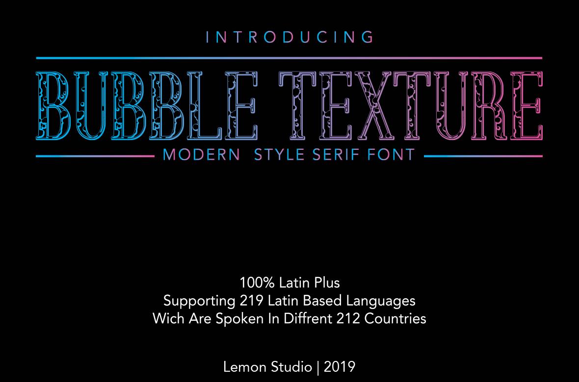 Bubble Texture Font