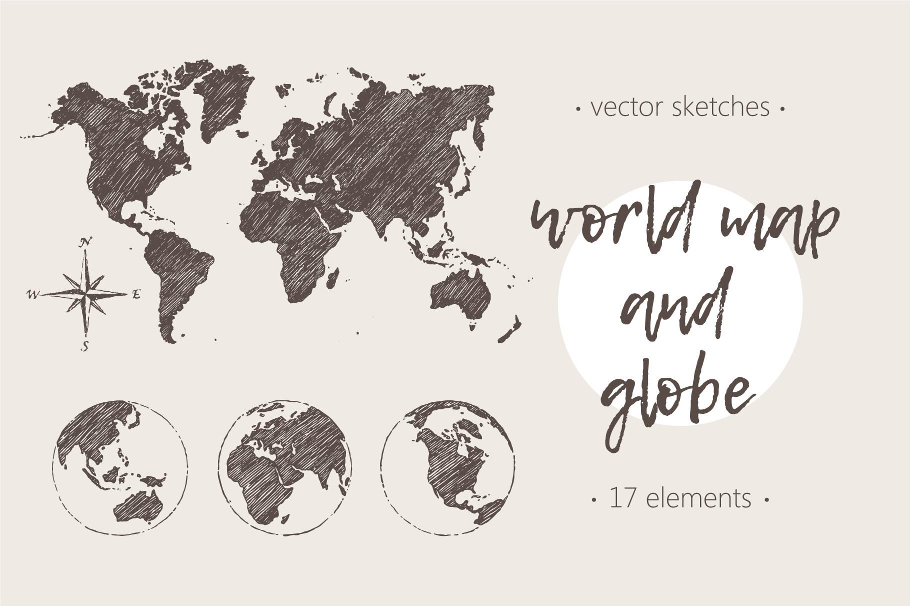Map of the World and the Globe