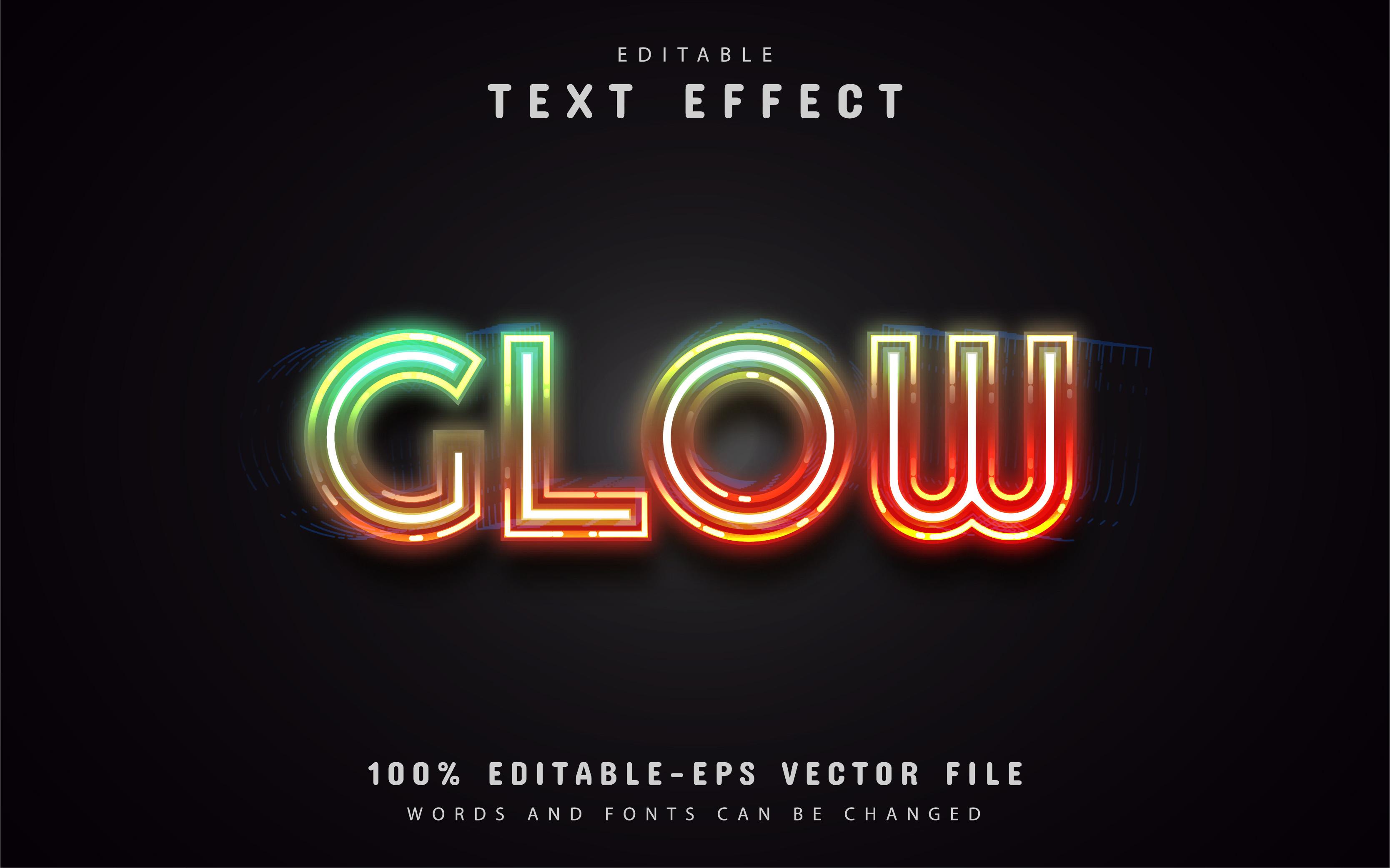 Glow Neon Style Text Effect