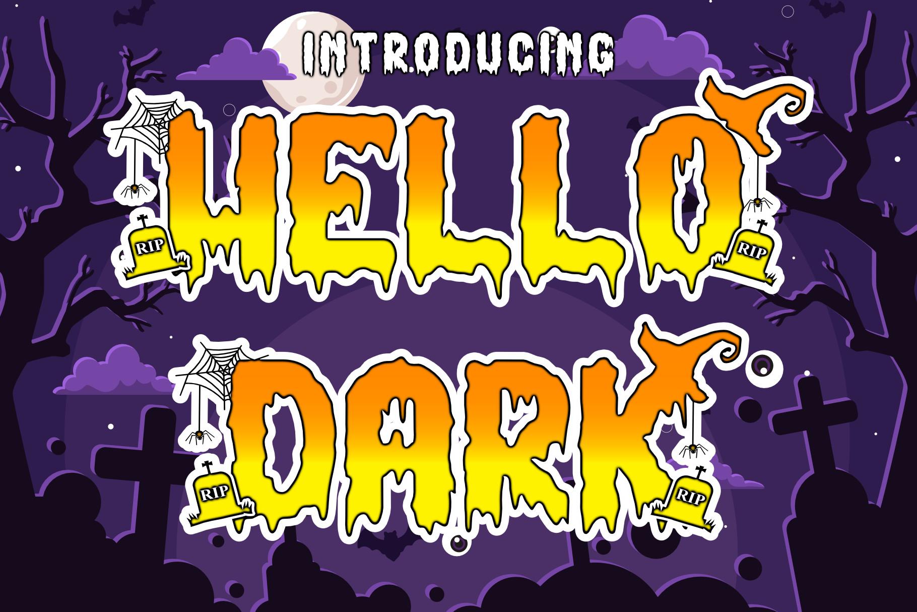 Hello Dark Font