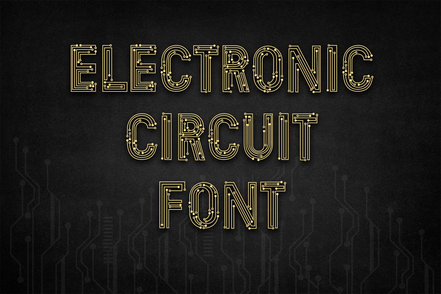 Electronic Circuit Font