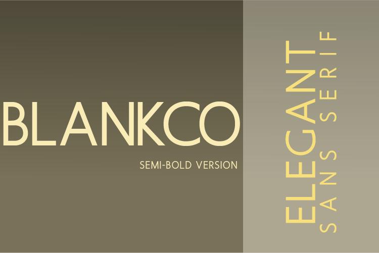Blankco Semi-Bold Font