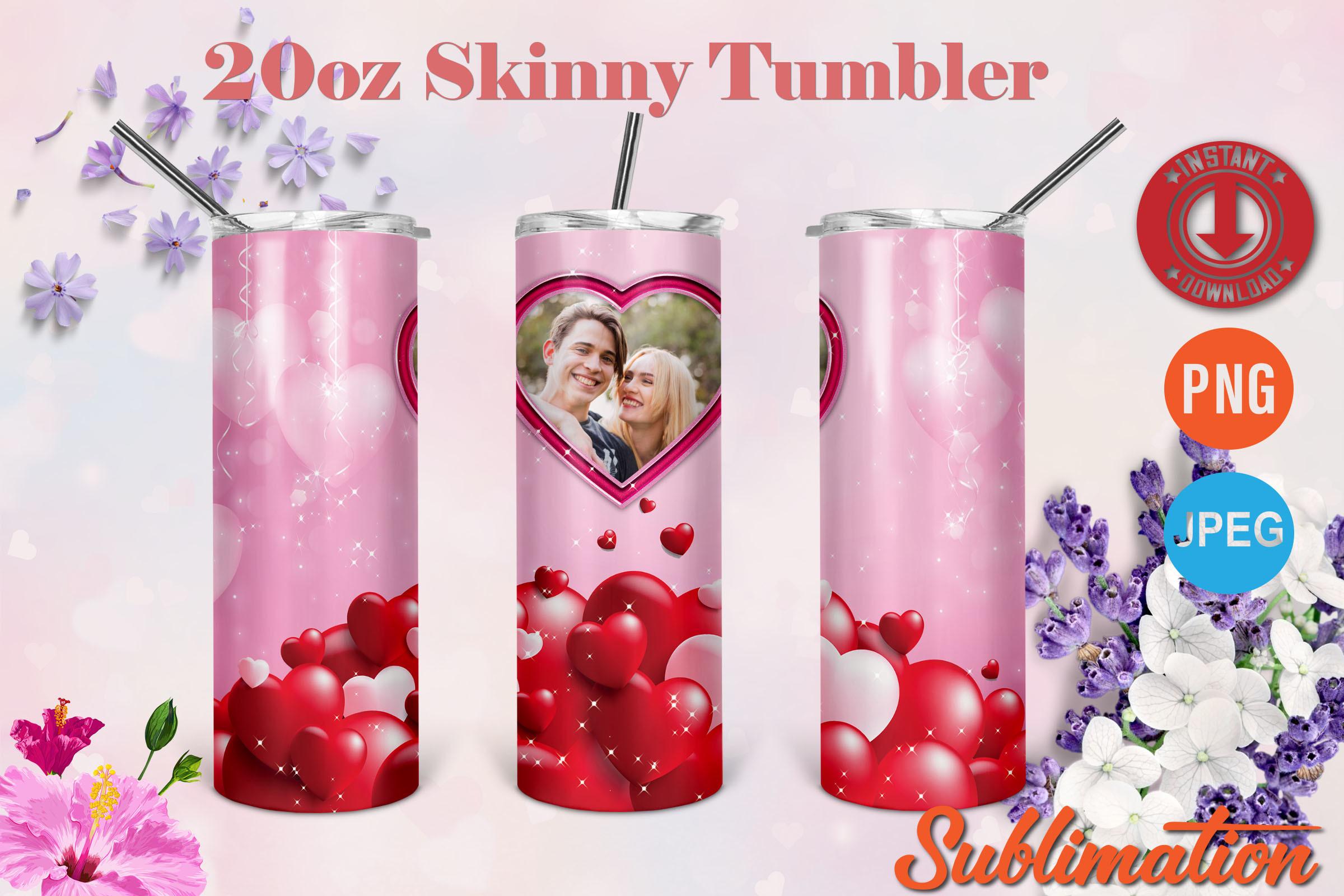 Heart Photo 20oz Skinny Tumbler