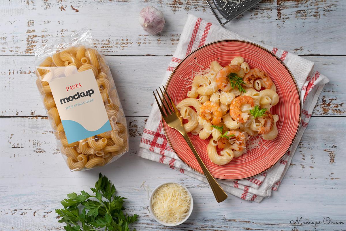 Beautiful Pasta Packaging Mockup