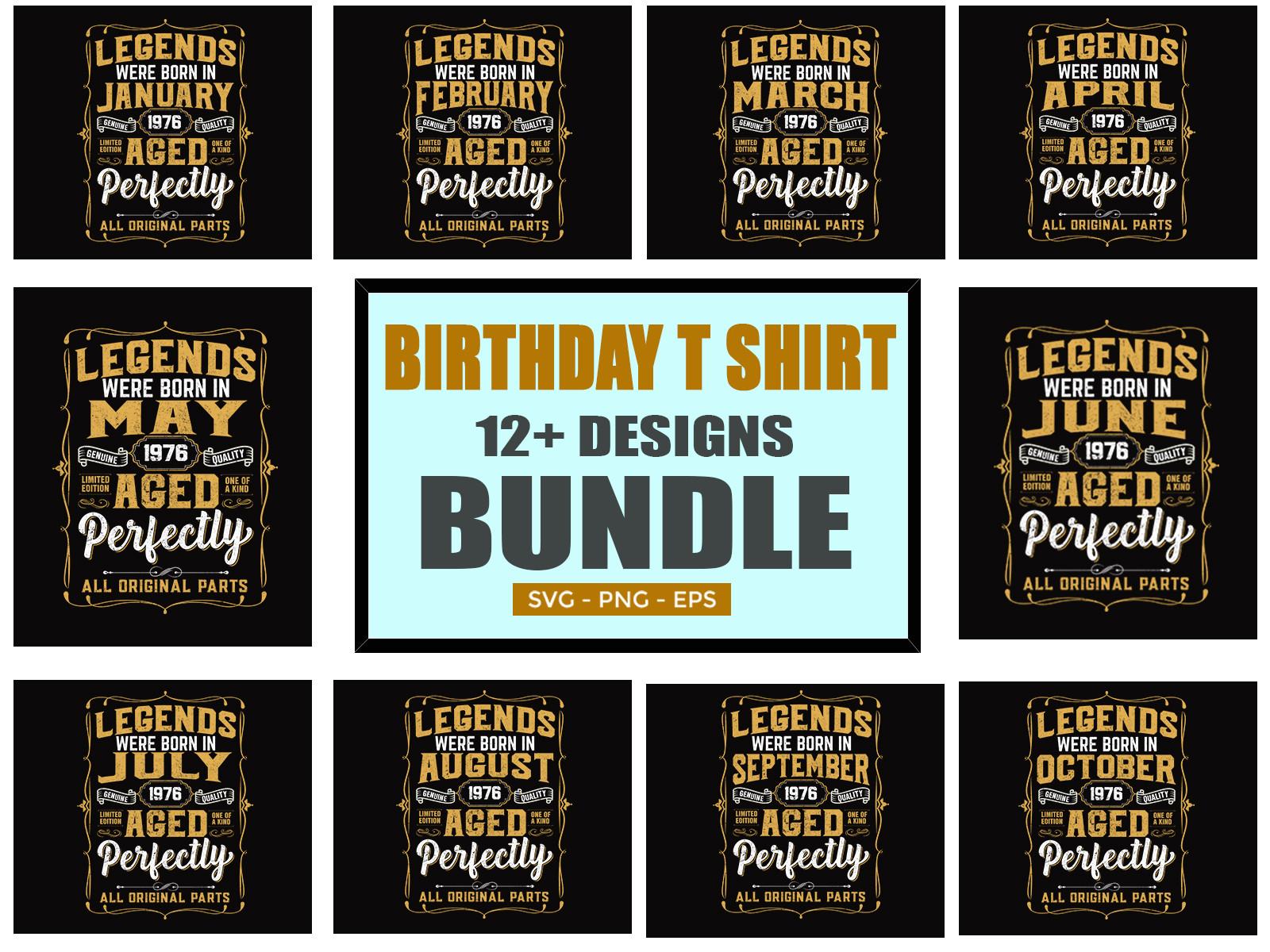 Legends Birthday T Shirt Design