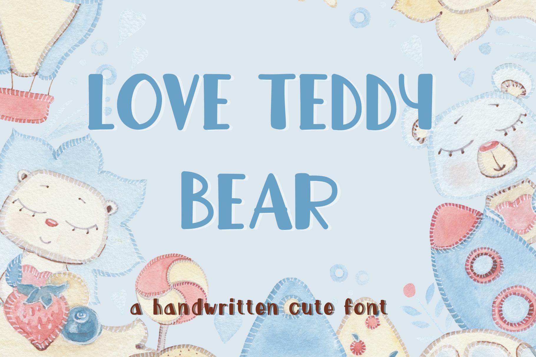 Love Teddy Bear Font