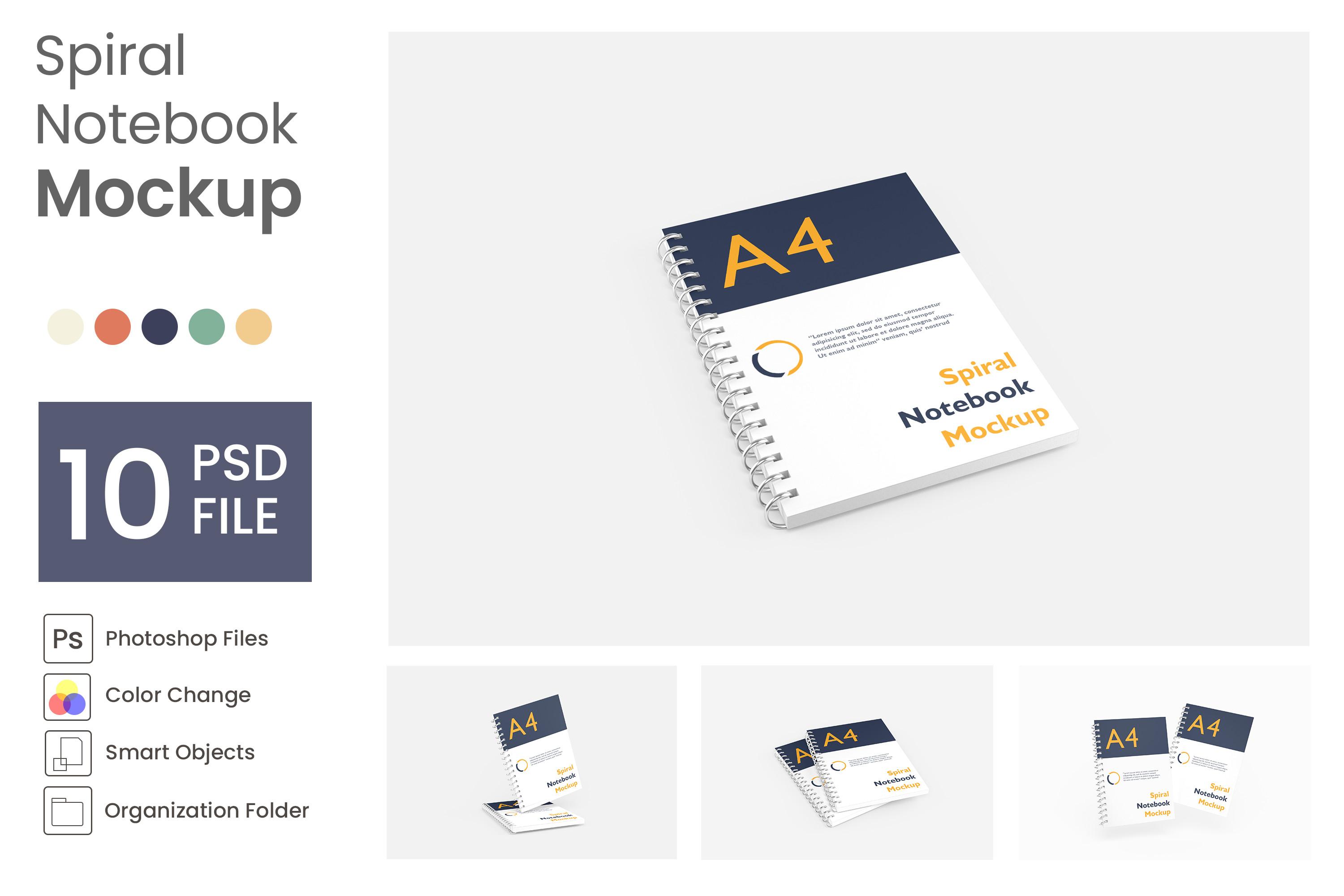 Spiral Notebook Mockup