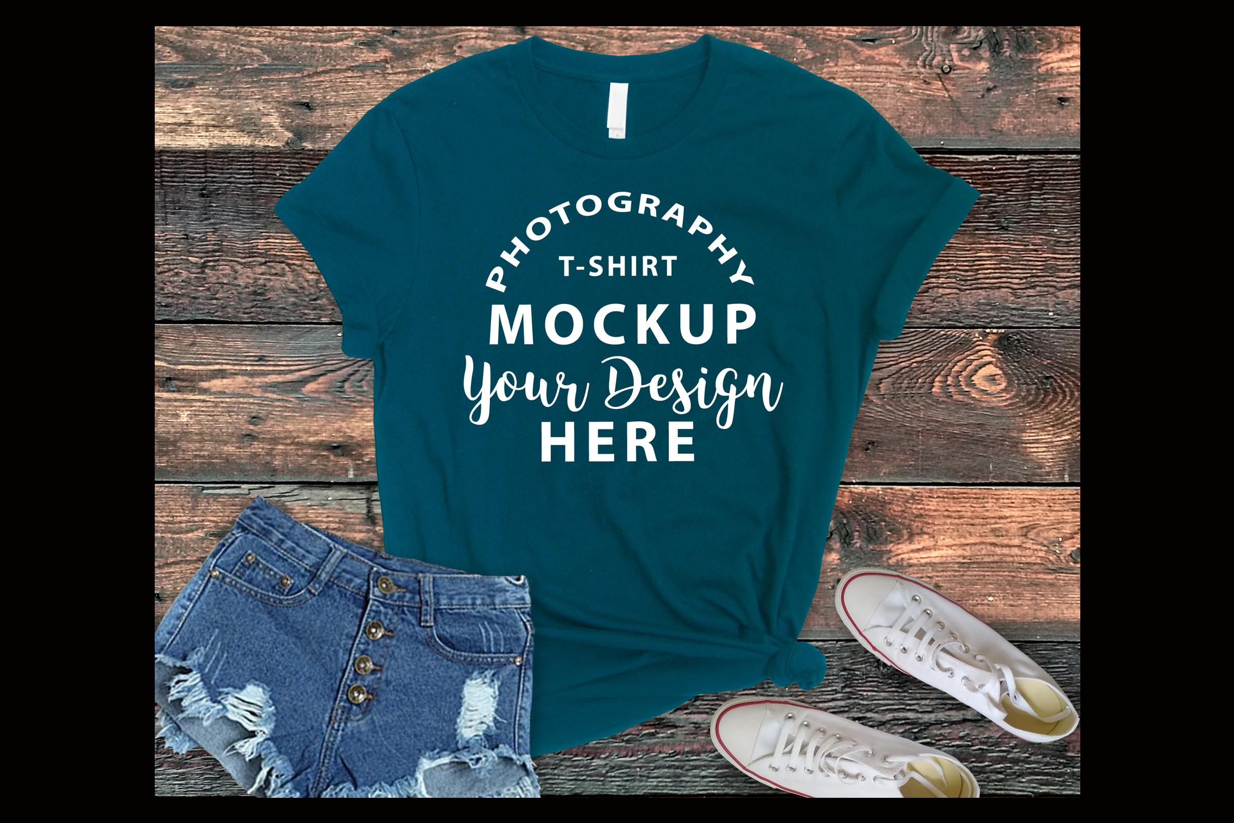 Bella Canvas 3001 Mockup Deep Teal