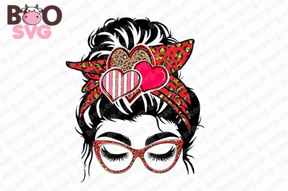Valentine Day Messy Bun