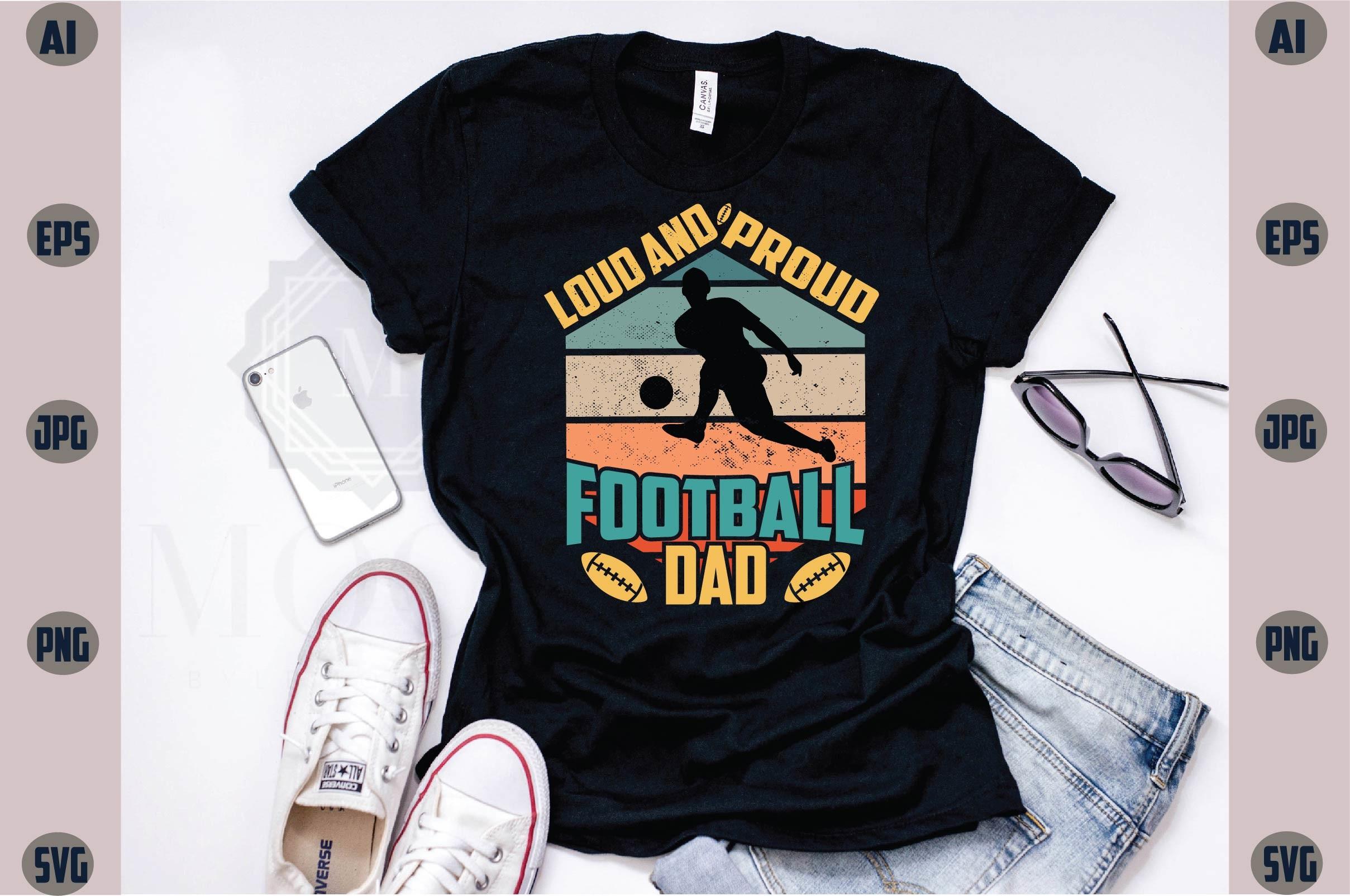 Football Retro Sunset T-Shirt Design