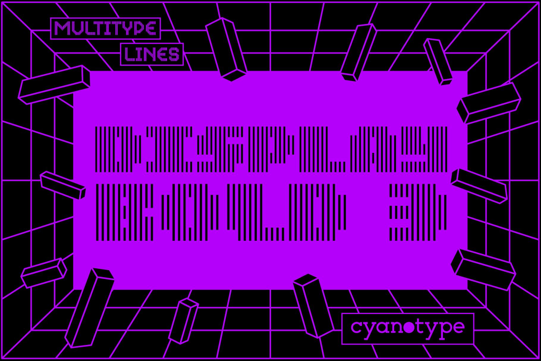 MultiType Lines Display Bold 3 Font