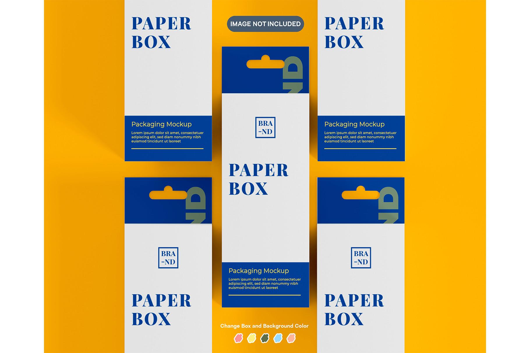 Hanging Paper Box Mockup