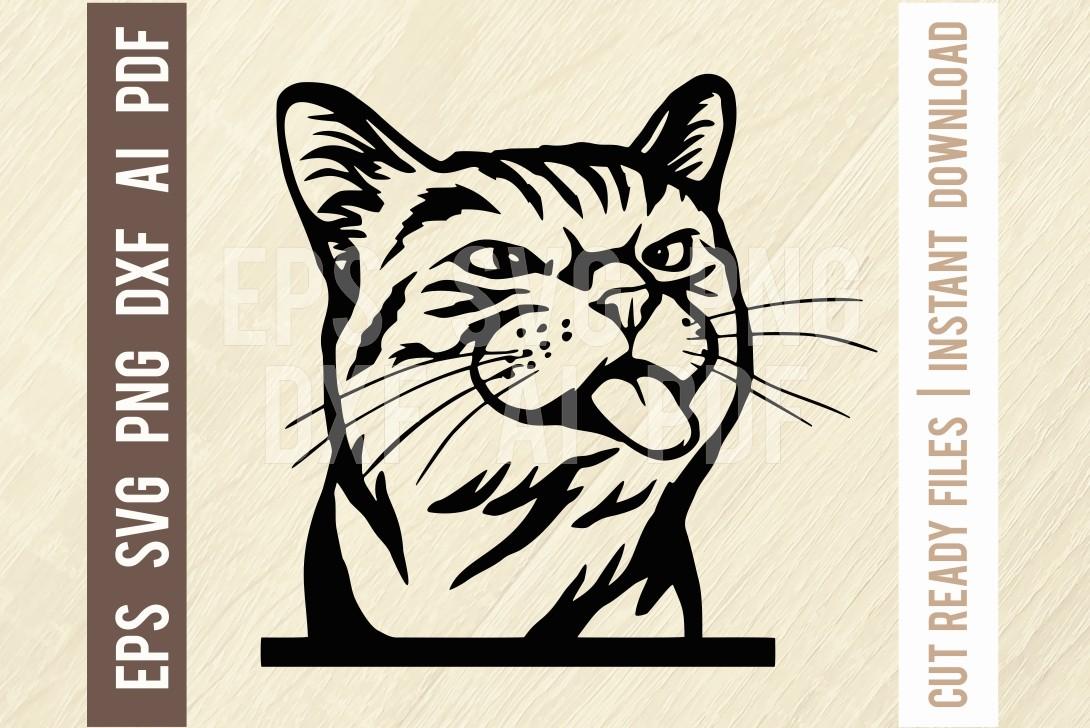 Cat SVG - Cute Kitten - SVG Stencil