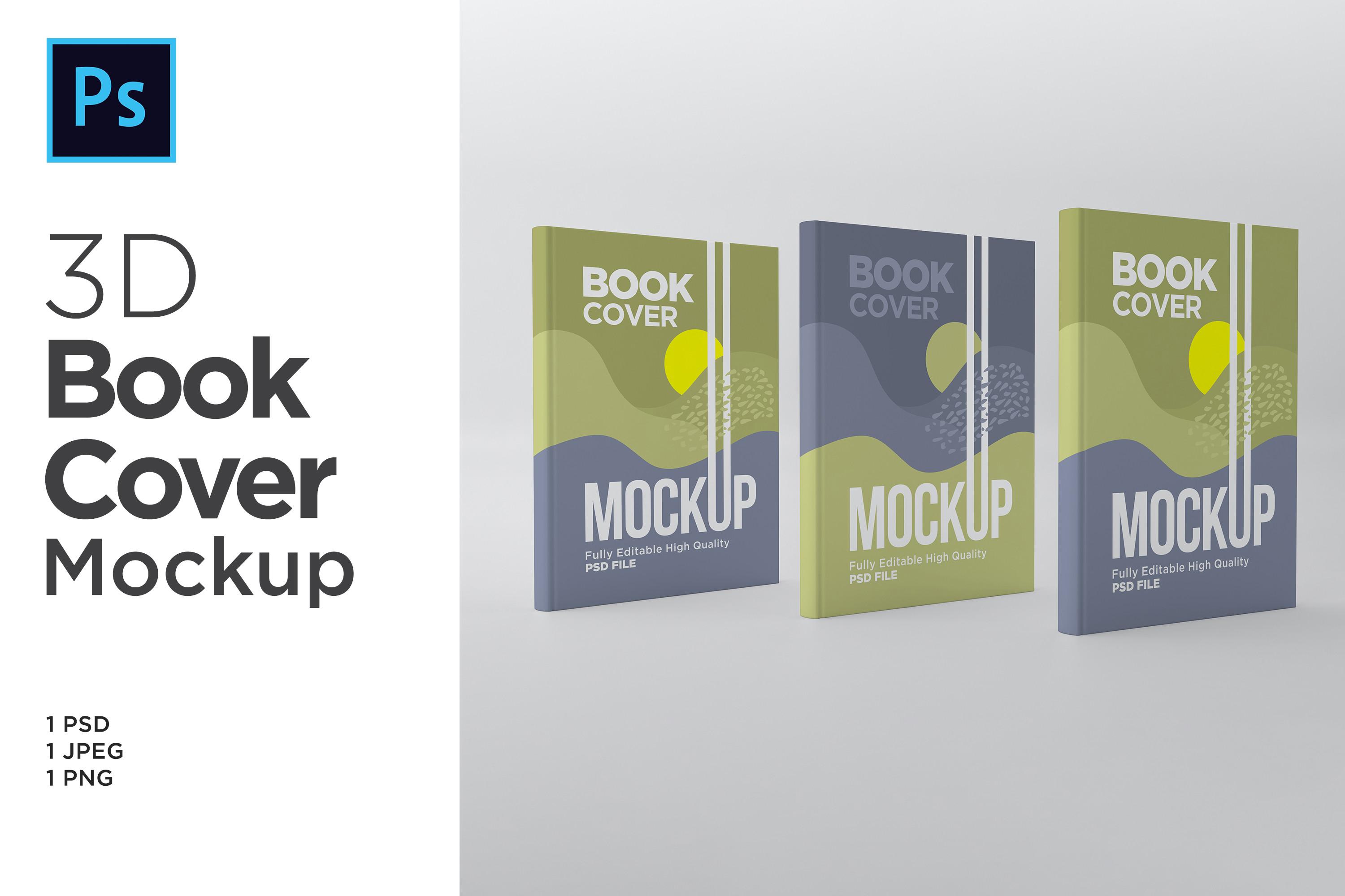 Book Cover Mockup 3d Rendering
