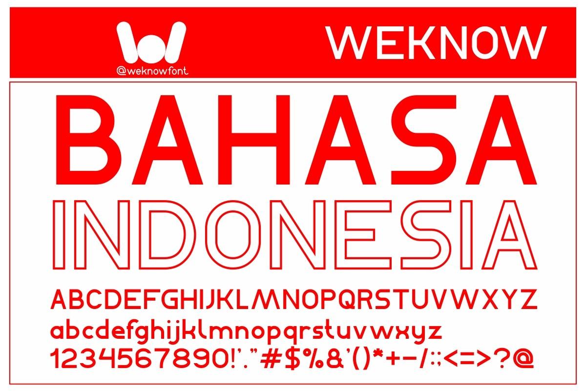 Bahasa Indonesia Font