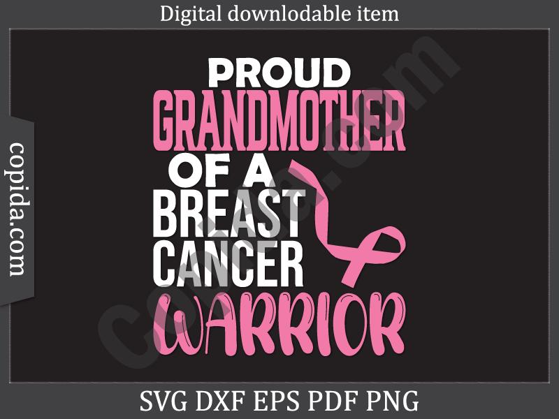 Proud Grandmother of a Breast Cancer Svg