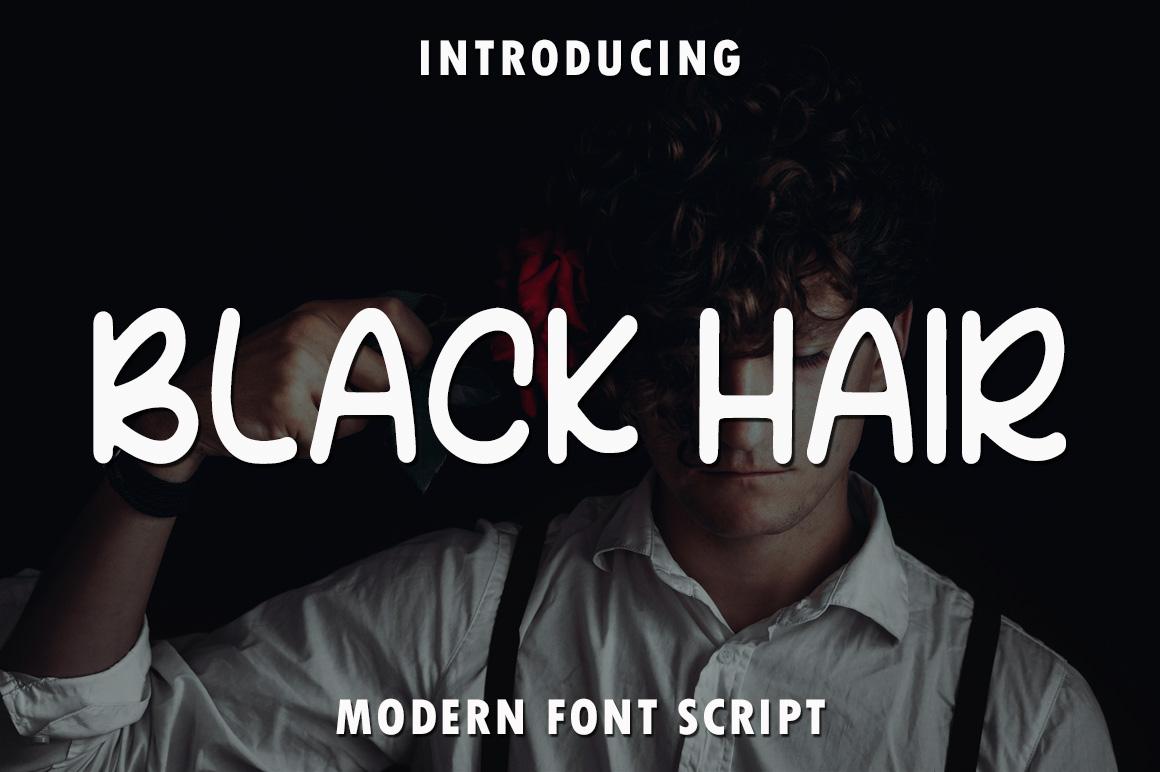 Black Hair Font