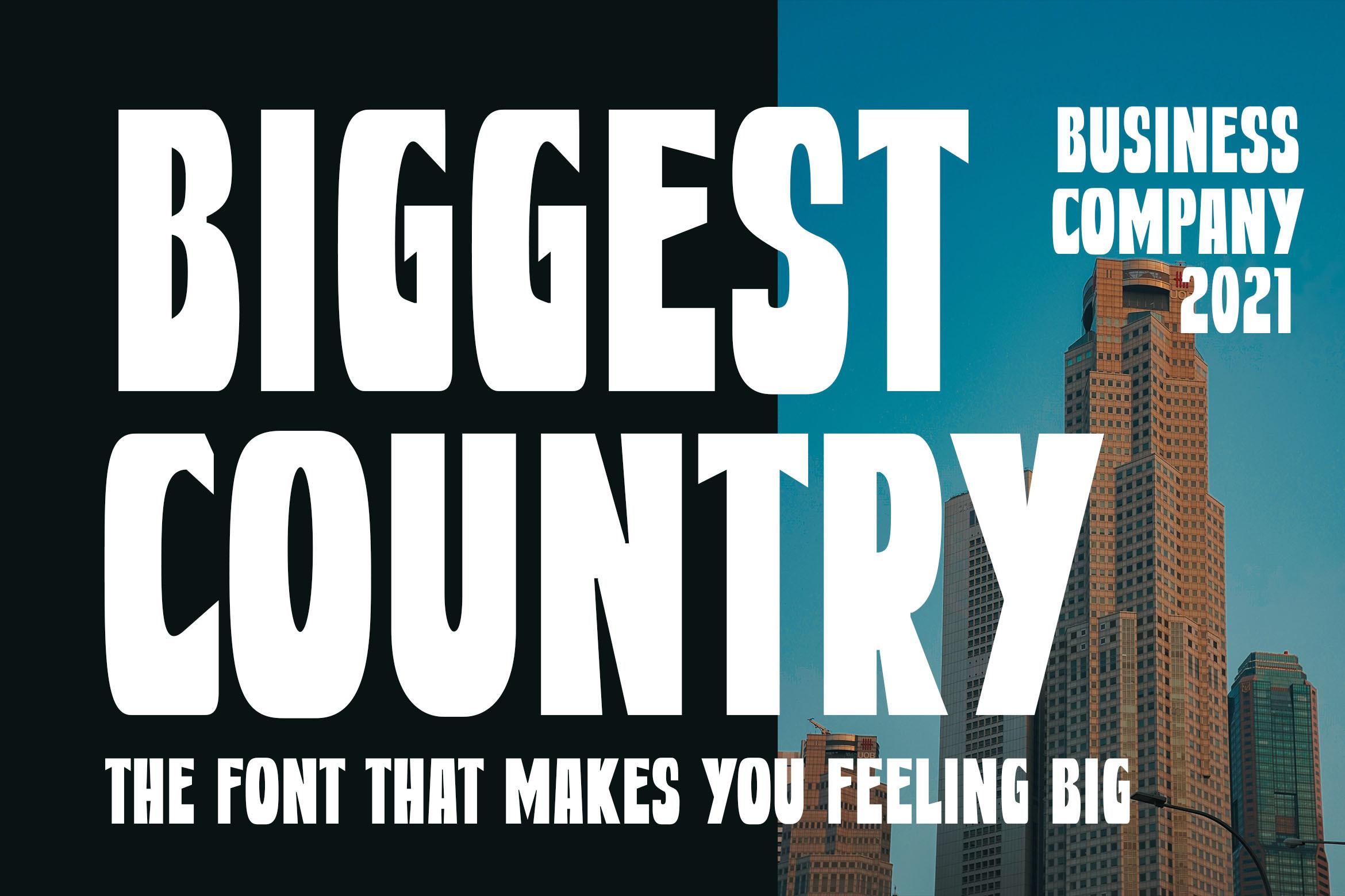 Biggest Country Font