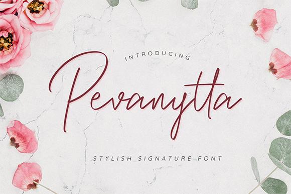 Pevanytta Script Font