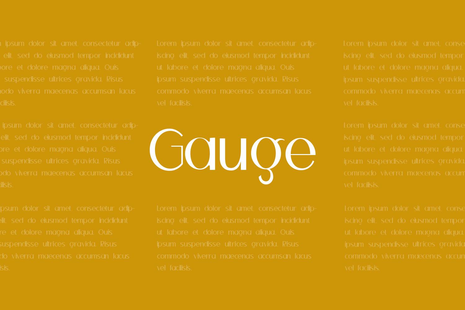 Gauge Font