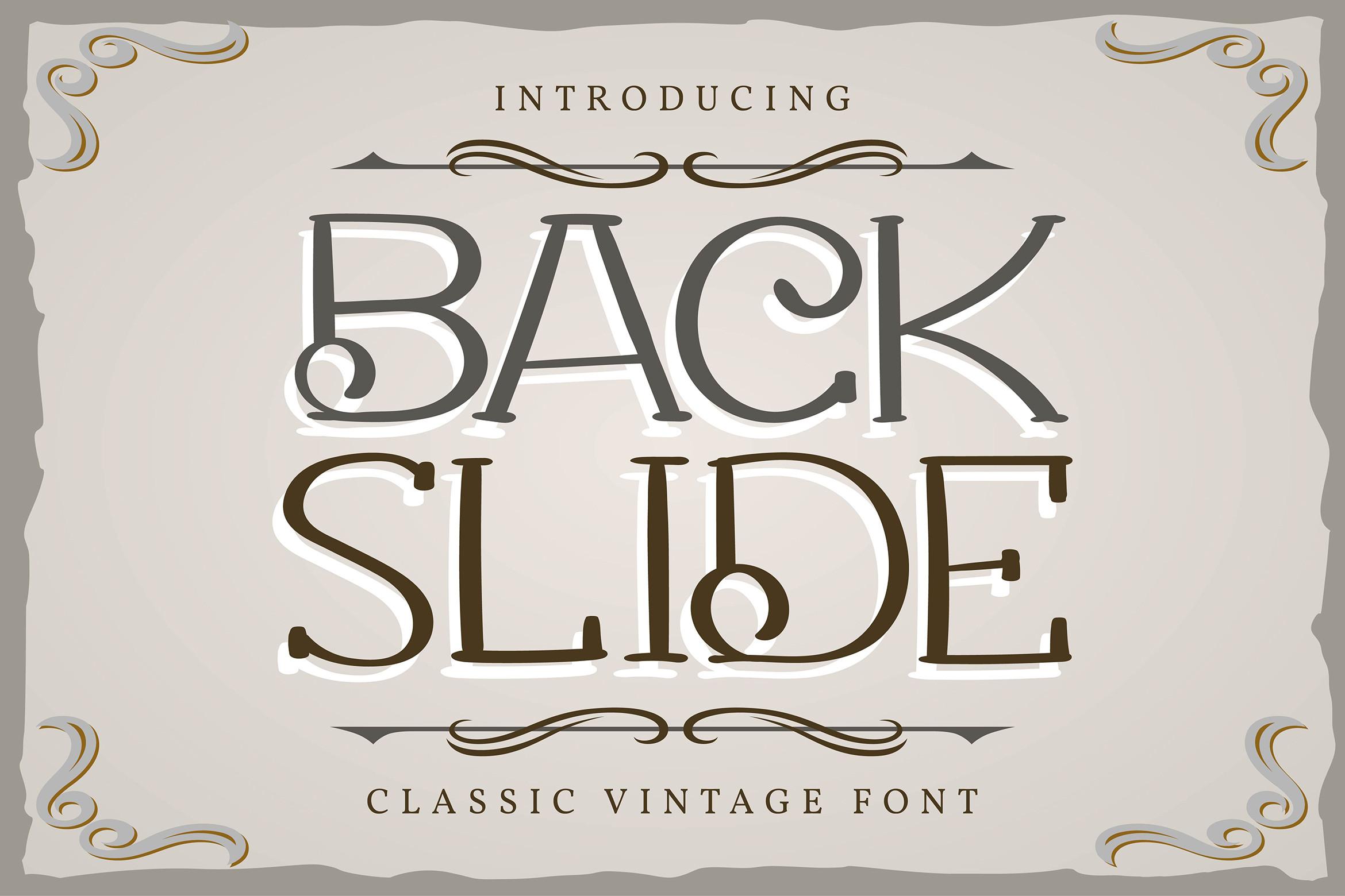 Back Slide Font