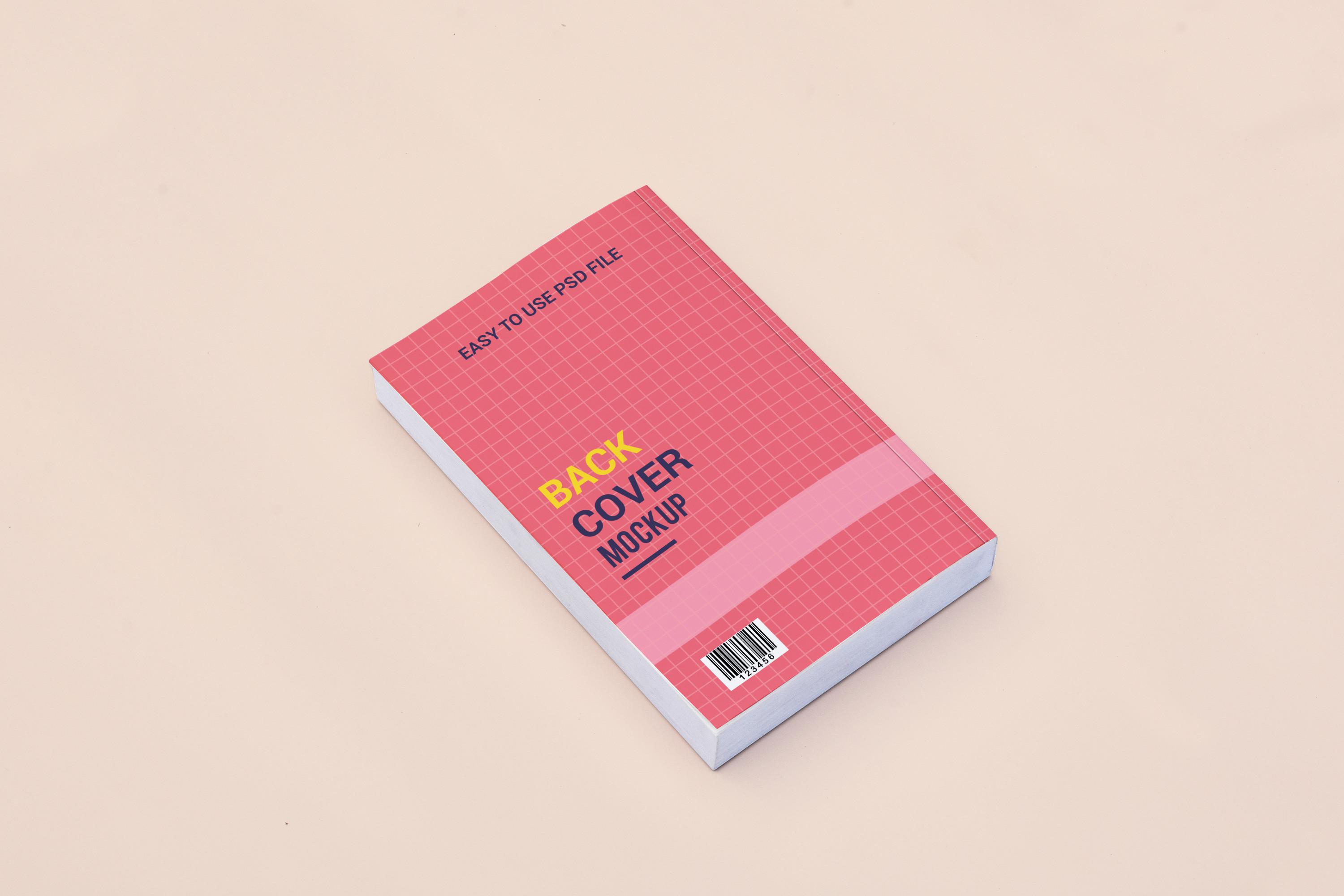 Book Back Cover Mockup Template