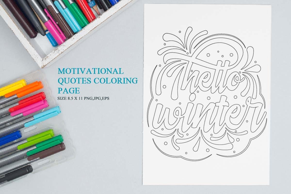 Motivational Quotes Coloring Page