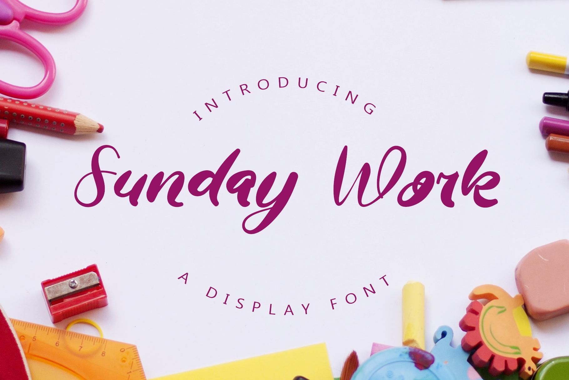Sunday Work Font