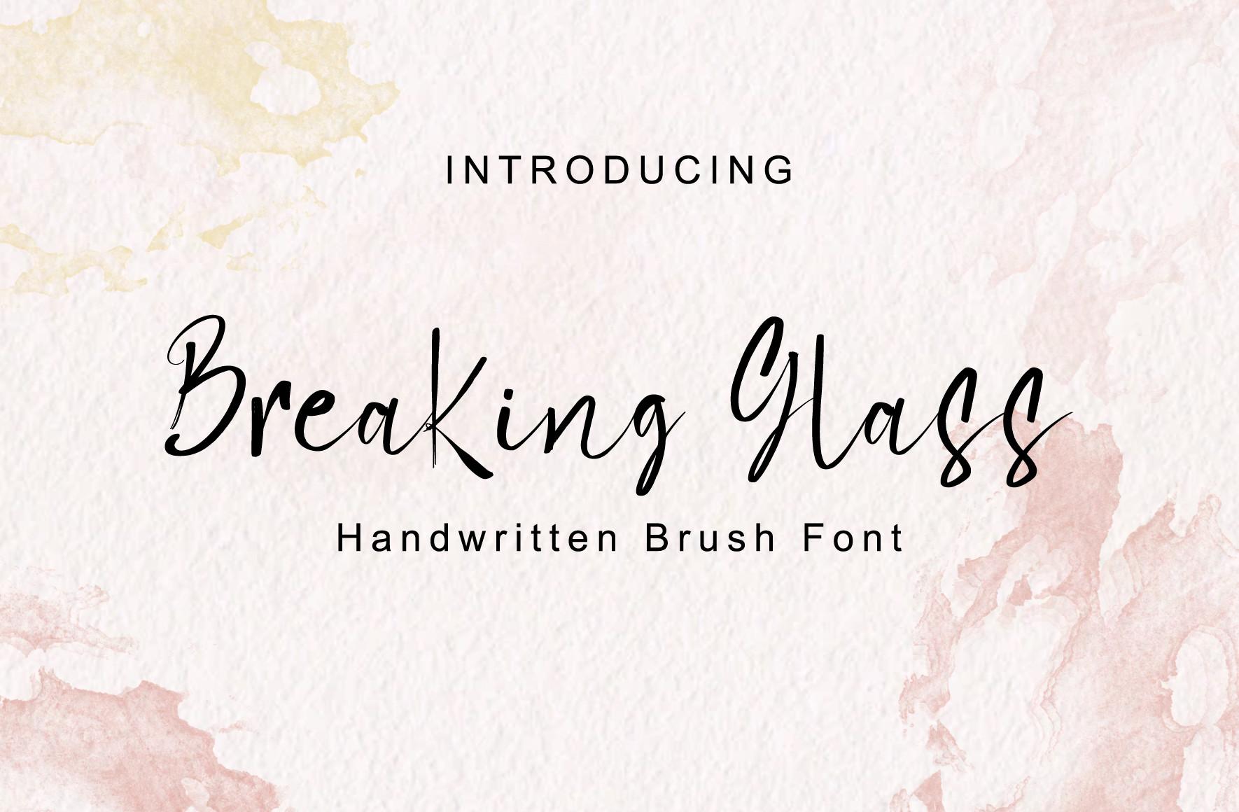 Breaking Glass Font