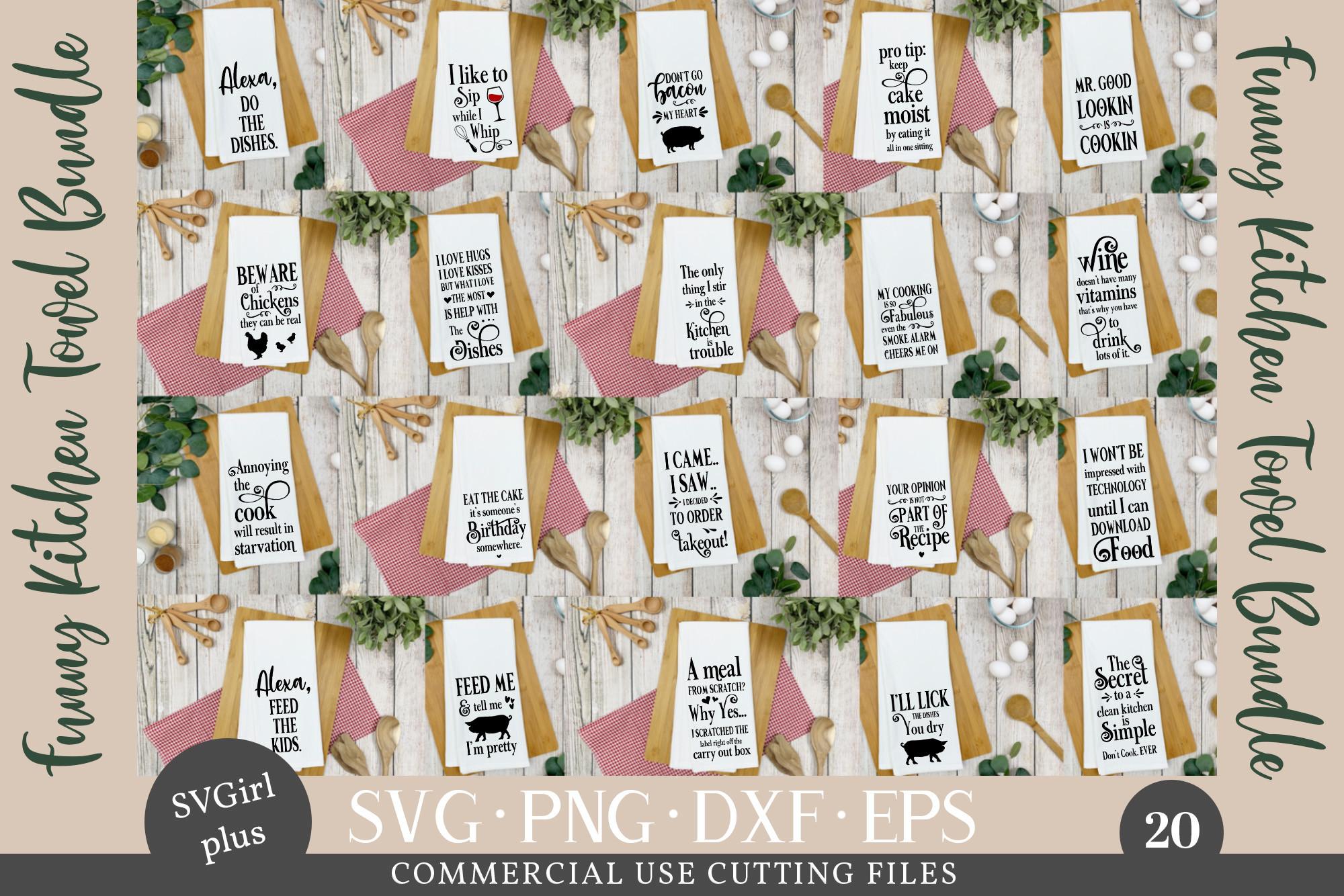 Funny Kitchen Towel SVG Bundle