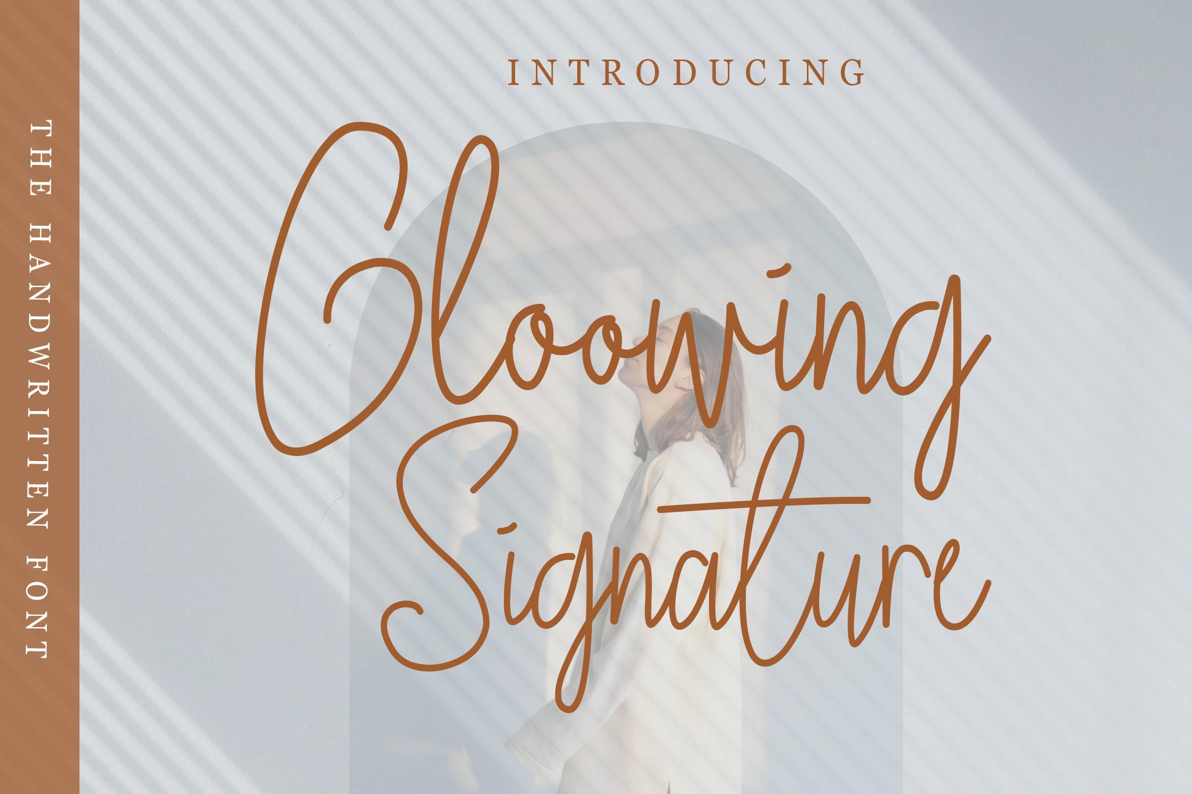 Gloowing Signature Font