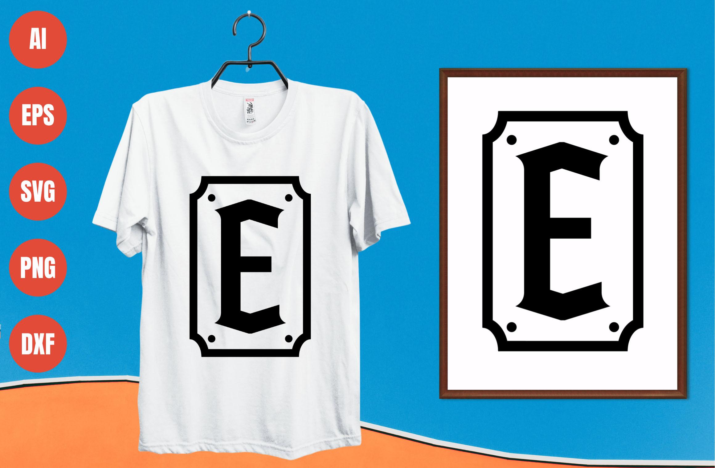 Letter E T-shirt Design 2