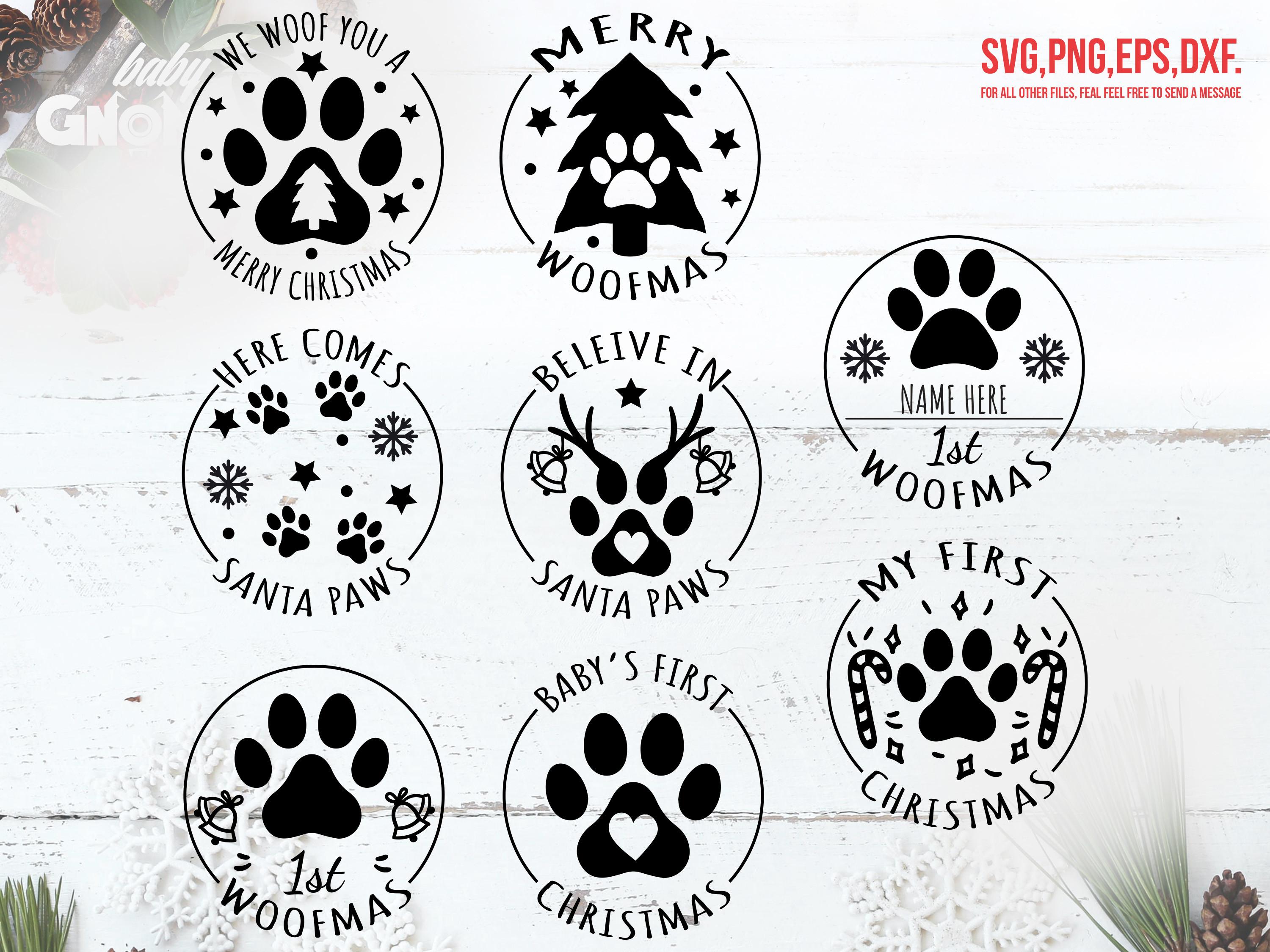 Dog's First Christmas SVG, Dog SVG Bundl