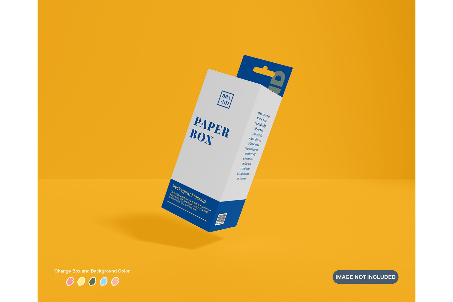 Hanging Paper Box Mockup