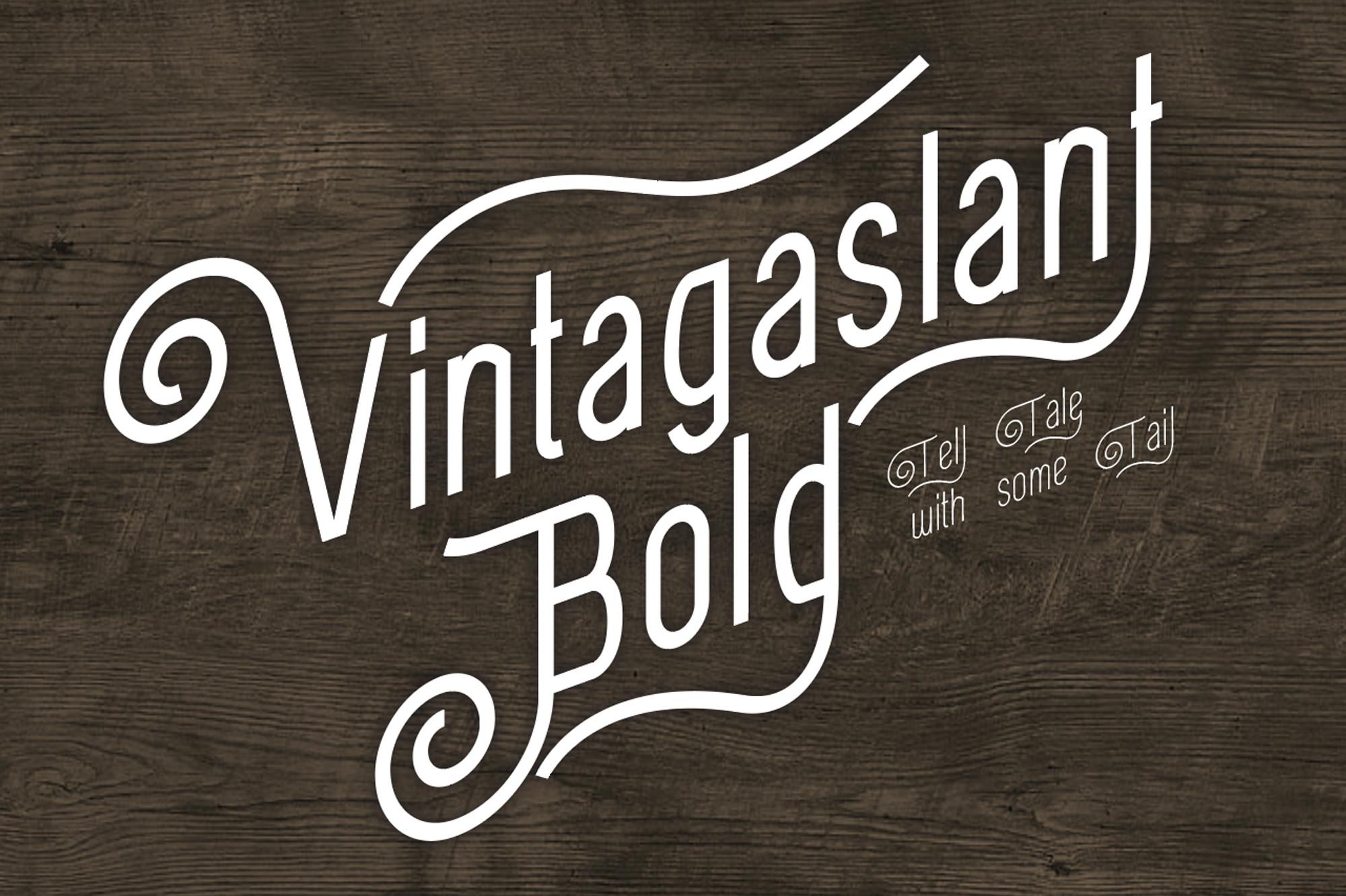 VintagaSlant Bold Font