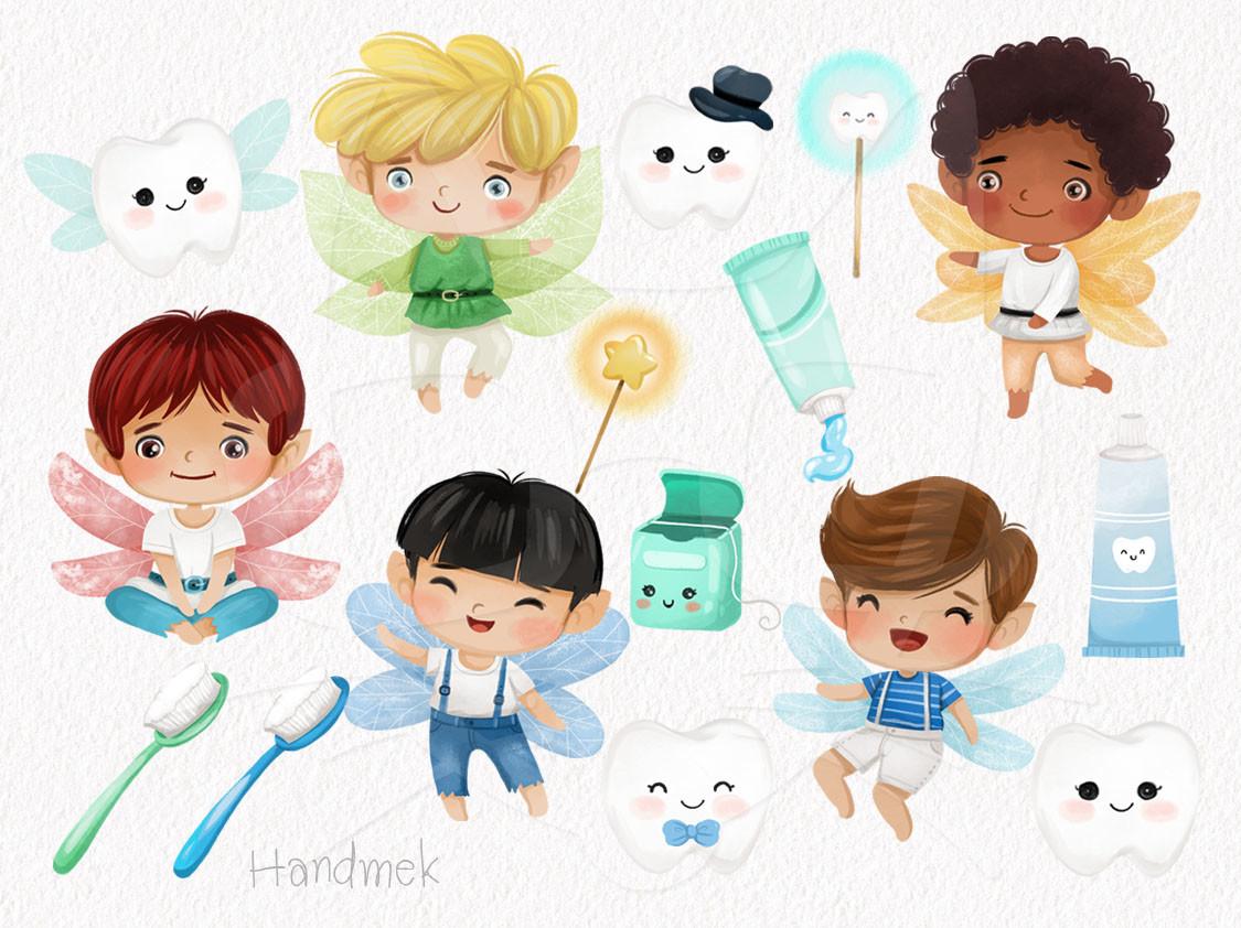 Tooth Fairy Boys Clipart