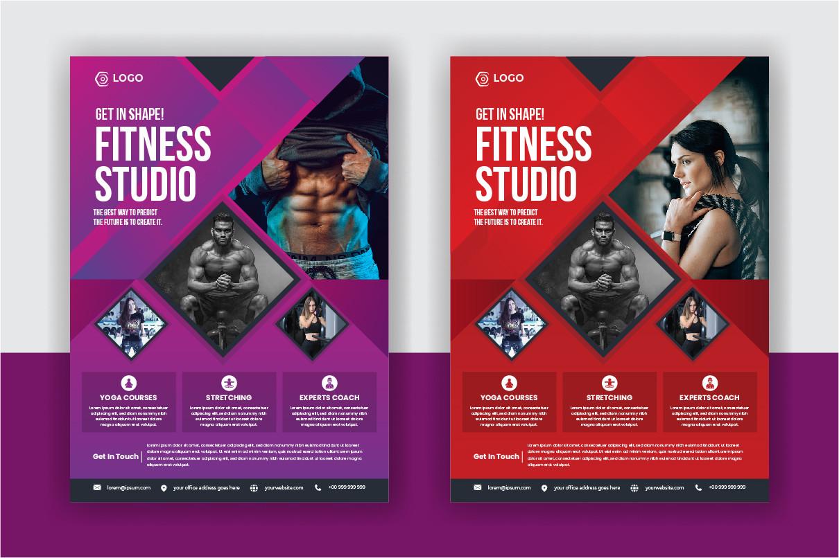 GYM Fitness Flyer Design Template