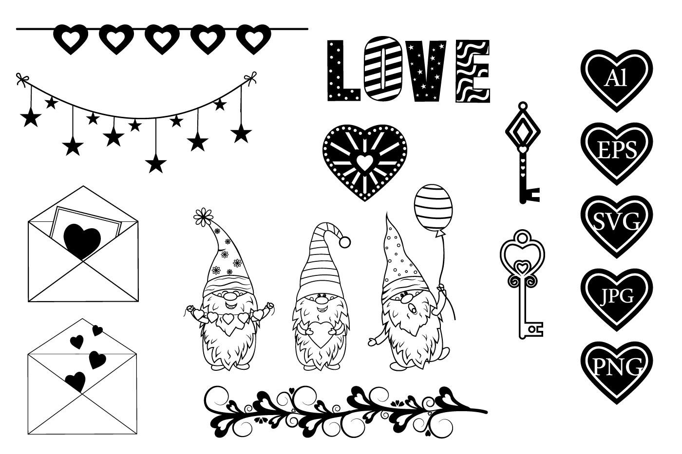 Set of Festive Decorative Elements