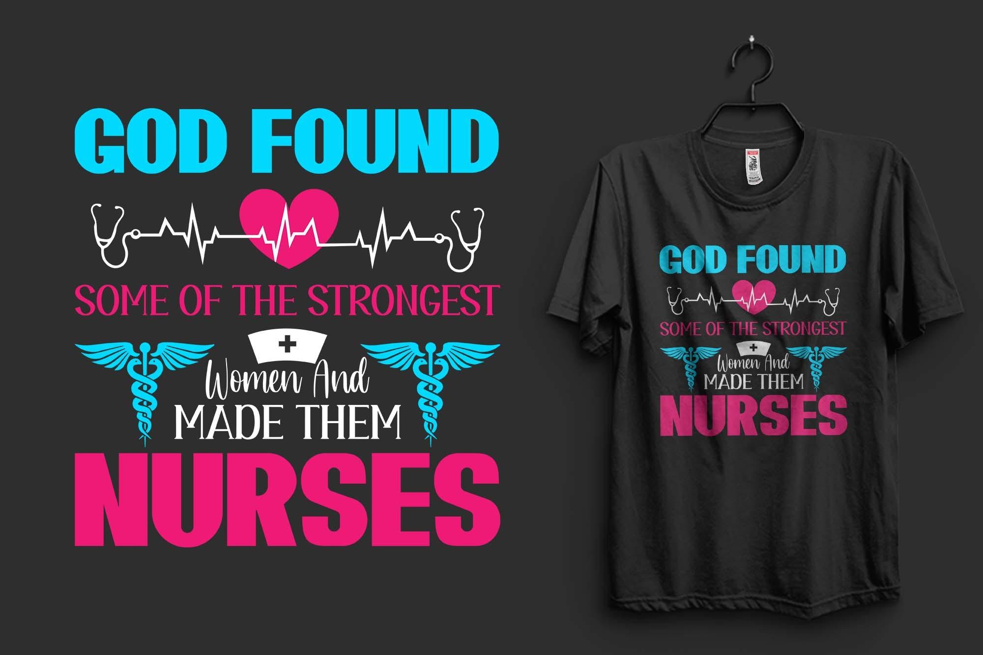 Nurse Typographic T Shirt Design Vector