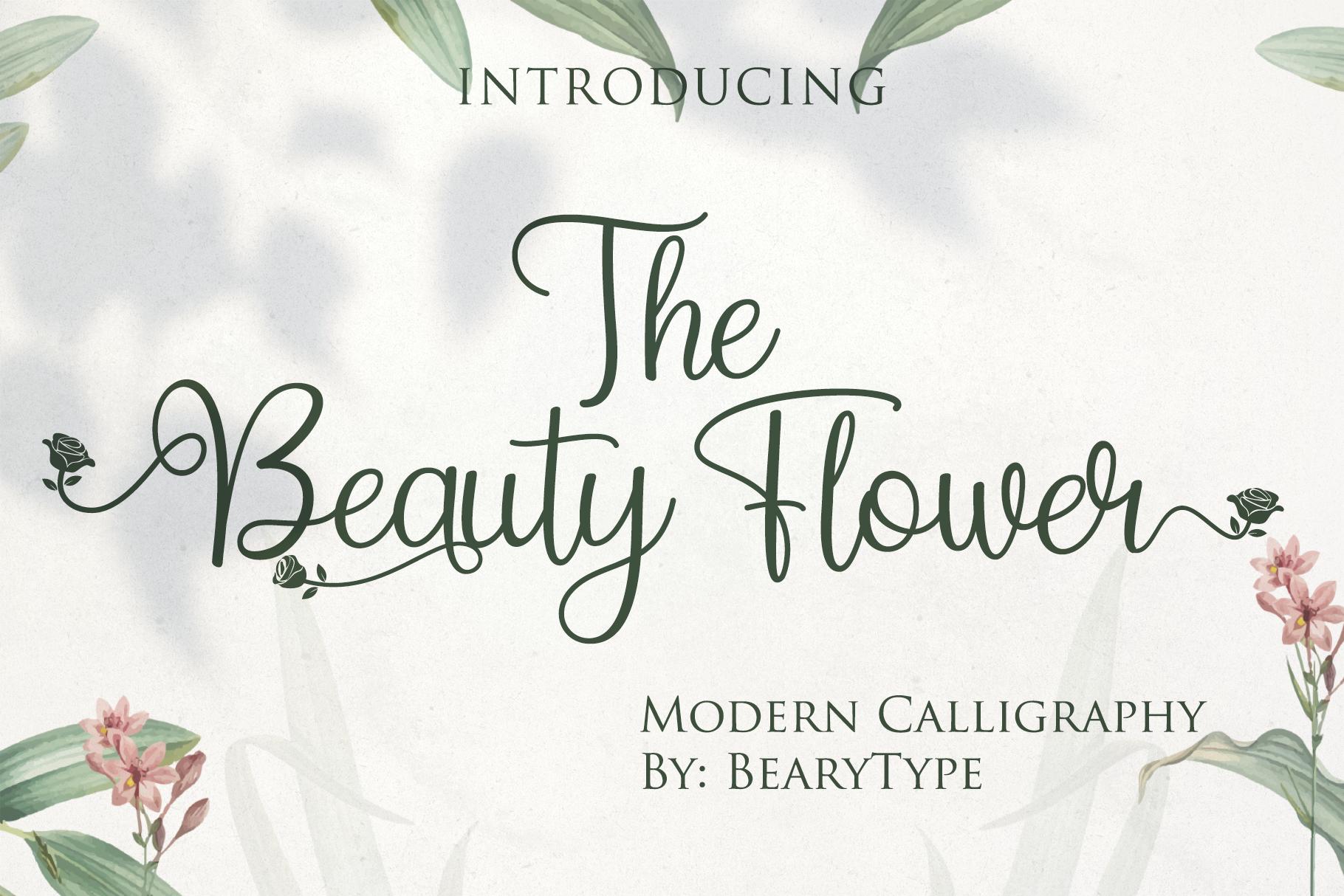 The Beauty Flower Font