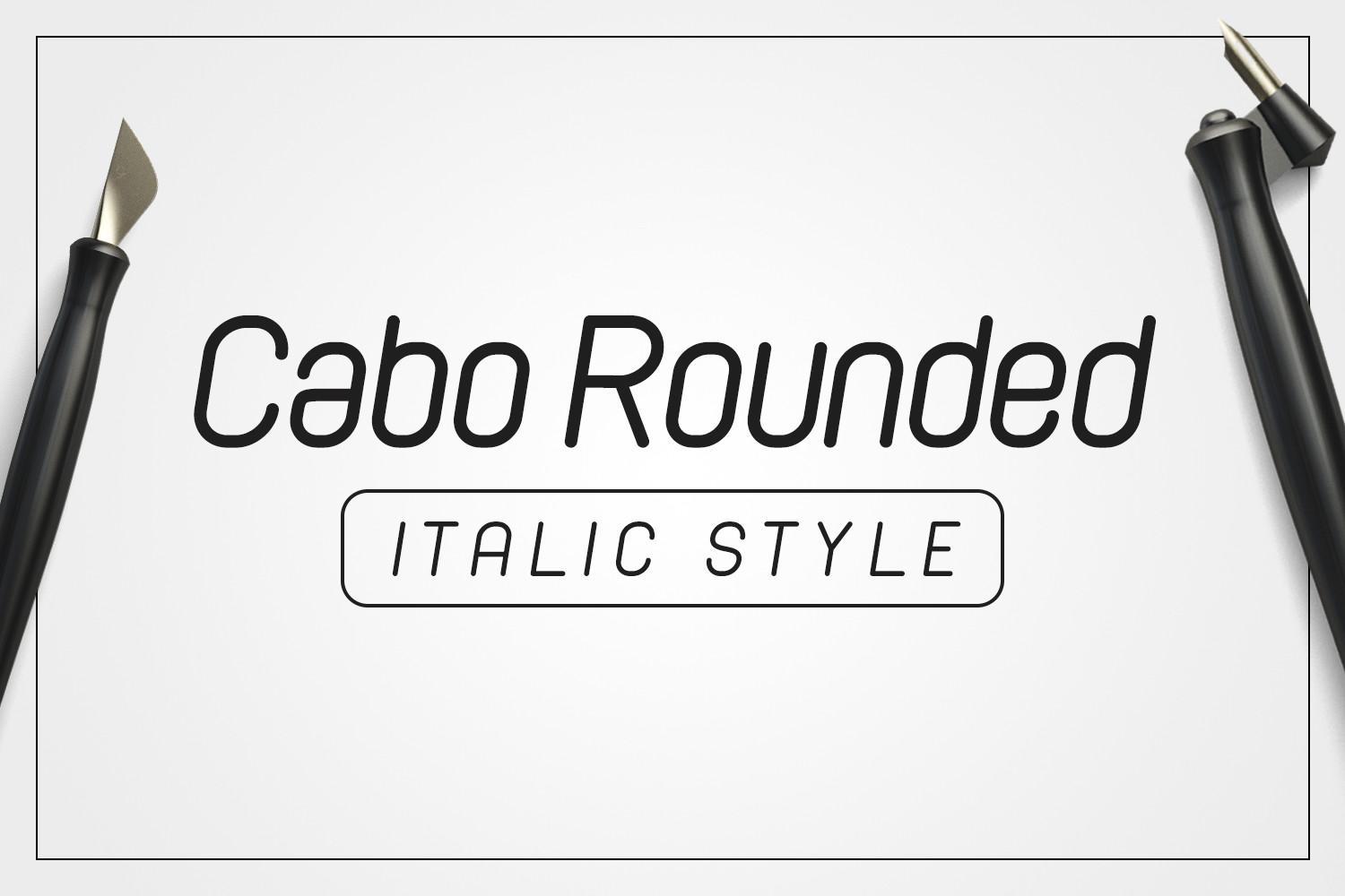 Cabo Rounded Italic Font